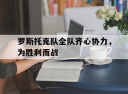 华体会全站-罗斯托克队全队齐心协力，为胜利而战的简单介绍