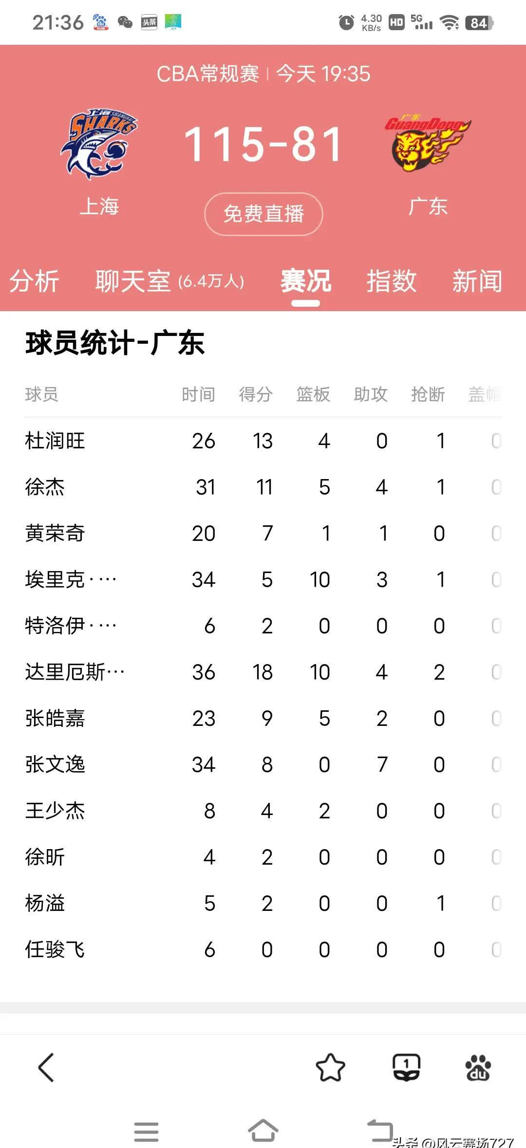 广东队连胜创下联赛纪录
